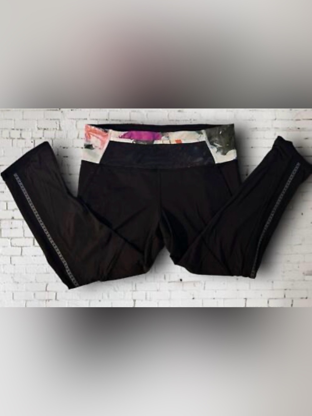 Rare! Lululemon Pace Pusher Crop Black Pigment Wave 6 - Picture 2 of 9